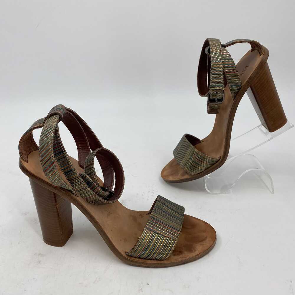 Vince Baba wrap around Heels Blue Brown | Womens 8.5